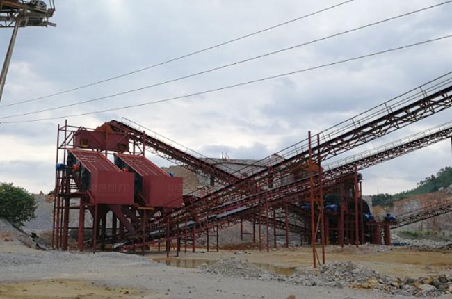 廣西柳州時產800噸石子加工生產線