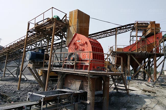 江西九江時產600-700噸砂石破碎生產線