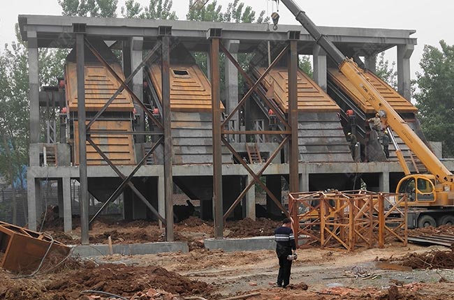 河南駐馬店隆鑫建材項目建設(shè)現(xiàn)場