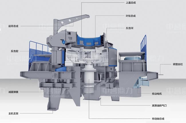 沖擊破碎機內部結構圖