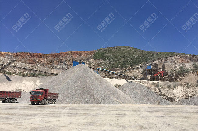 石料生產線砂石骨料堆存 石料生產線砂石骨料堆存