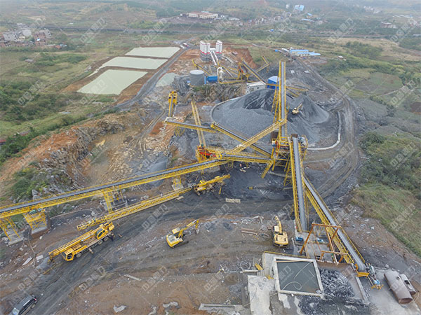 湖南省衡陽市耒陽市泰安建材時產500噸破碎制砂生產線