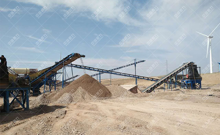 寧夏靈武時產(chǎn)200噸砂石生產(chǎn)線