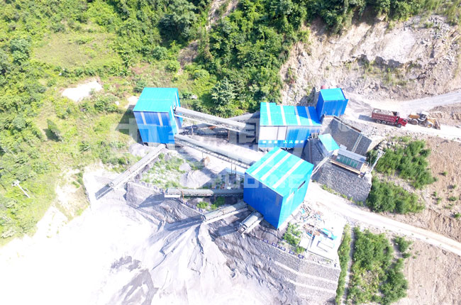 陜西安康市坤石建材時產(chǎn)600-700噸碎石生產(chǎn)線